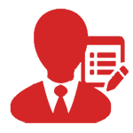 Accountant Bookkeeping Red Icon